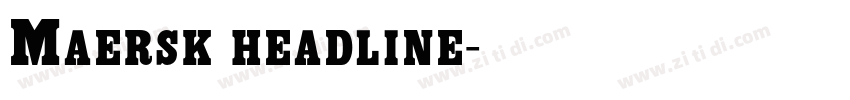 Maersk headline字体转换